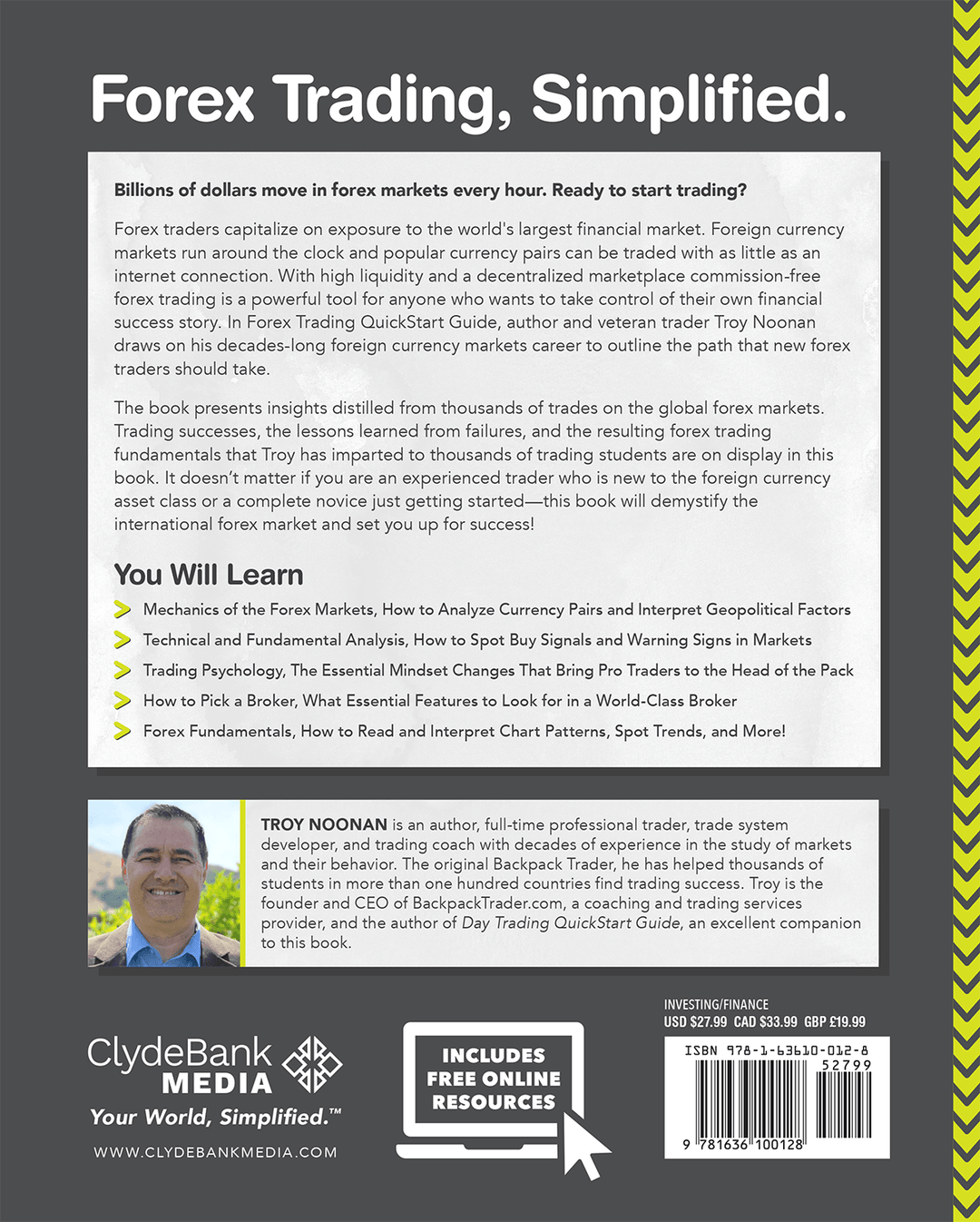 Forex Trading QuickStart Guide by Troy Noonan ISBN 978-1-63610-012-8 in paperback format. #format_paperback