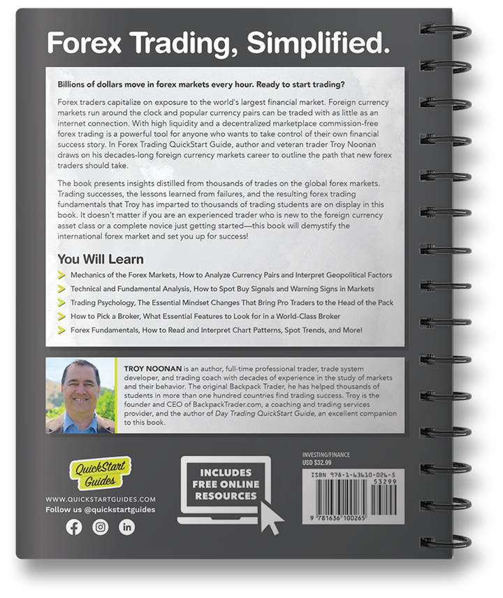 Forex Trading QuickStart Guide by Troy Noonan ISBN 978-1-63610-026-5 in spiral-bound format. #format_spiral-bound
