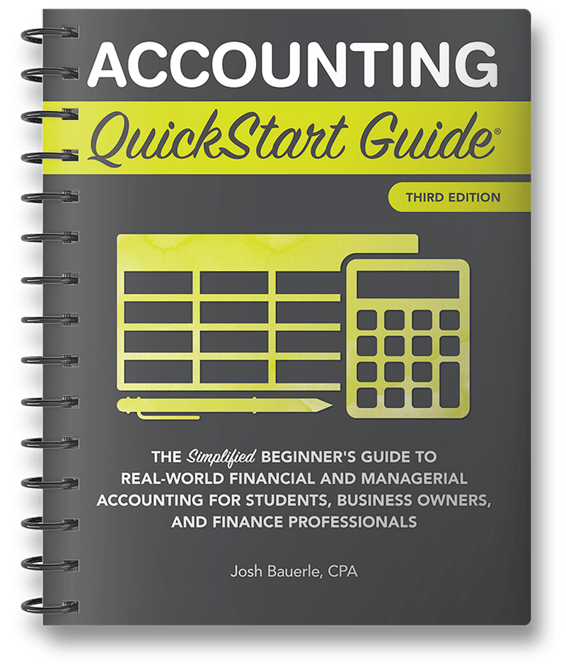 Accounting QuickStart Guide by Josh Bauerle CPA ISBN 978-1-63610-017-3 in spiral-bound format. 