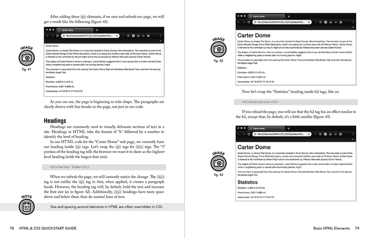 HTML & CSS QuickStart Guide by David DuRocher ISBN 978-1-63610-023-4 in spiral-bound format. #format_spiral-bound