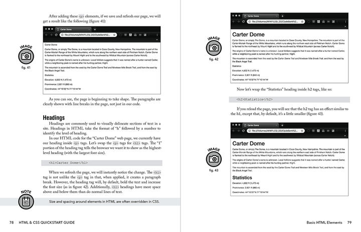 HTML & CSS QuickStart Guide by David DuRocher ISBN 978-1-63610-000-5 in paperback format. #format_paperback