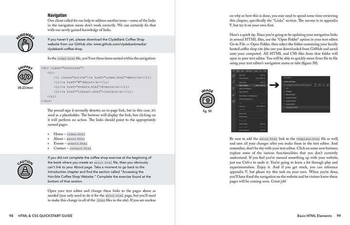 HTML & CSS QuickStart Guide by David DuRocher ISBN 978-1-63610-023-4 in spiral-bound format. #format_spiral-bound