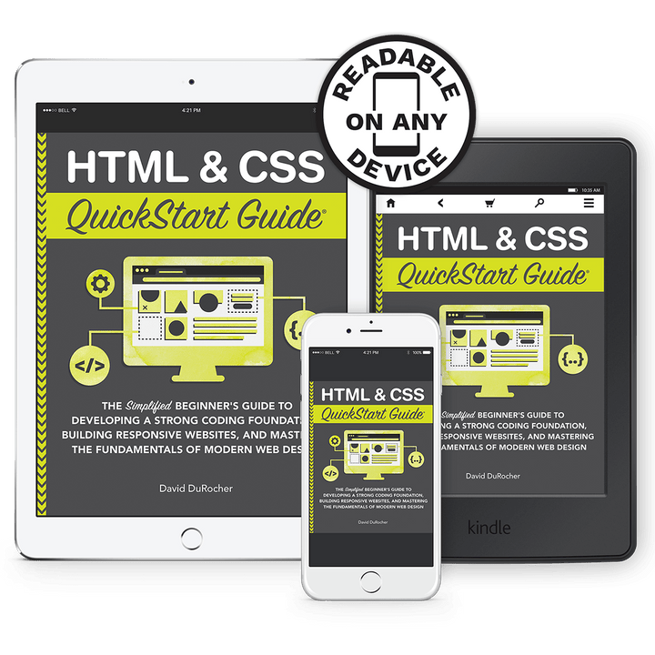 HTML & CSS QuickStart Guide by David DuRocher ISBN 978-1-63610-002-9 in ebook format. #format_ebook