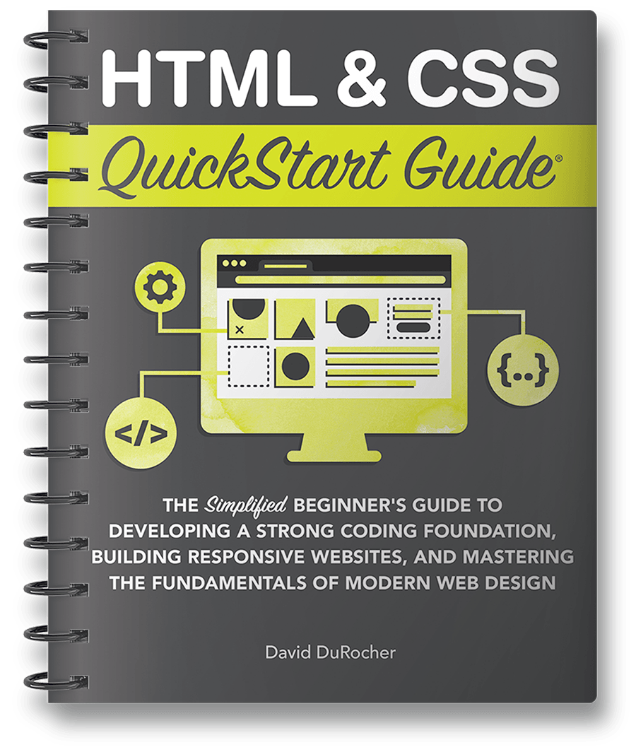 HTML & CSS QuickStart Guide by David DuRocher ISBN 978-1-63610-023-4 in spiral-bound format. #format_spiral-bound