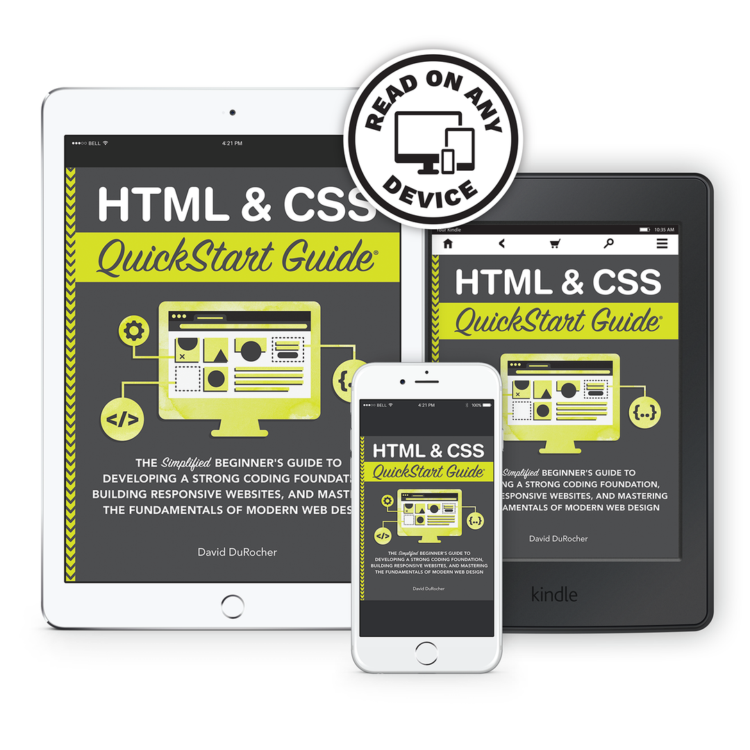 HTML & CSS QuickStart Guide by David DuRocher ISBN 978-1-63610-002-9 in ebook format. #format_ebook