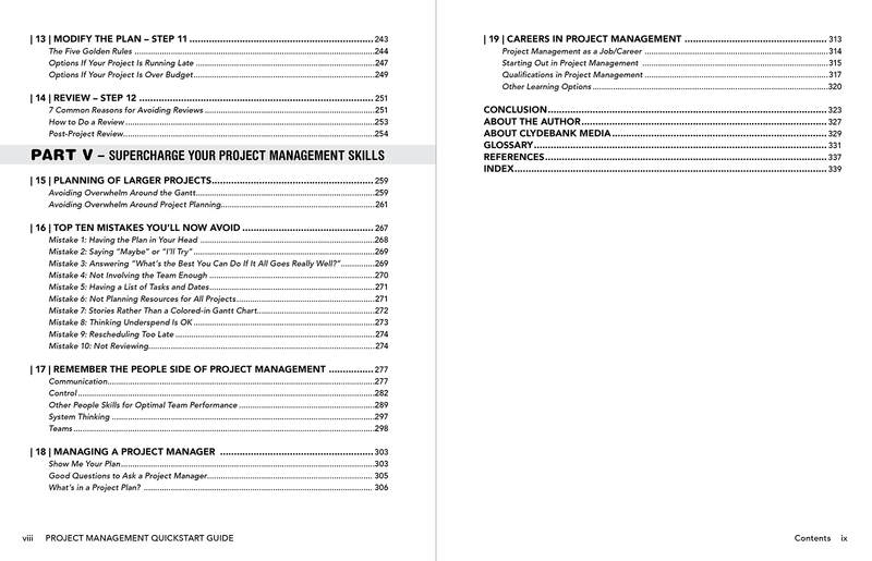 Project Management QuickStart Guide by Chris Croft ISBN 978-1-63610-061-6 in spiral-bound format. 