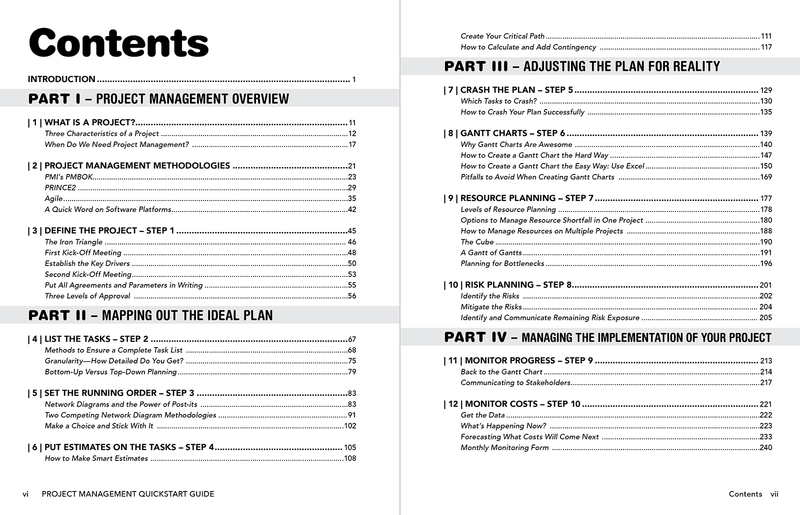 Project Management QuickStart Guide by Chris Croft ISBN 978-1-63610-061-6 in spiral-bound format. 