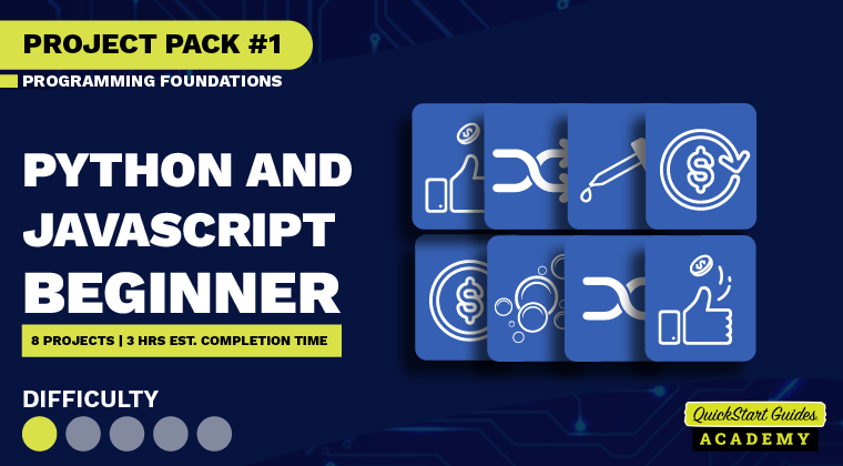 16 Beginner-Friendly Python and JavaScript Projects: Level 1 + 2 BUNDLE
